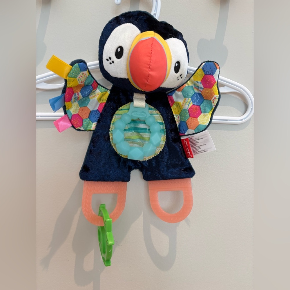 Infantino Navy Blue Multicolor Toucan Teether Toy